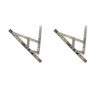Casement Window Friction Hinge Stay Silver Tone Home Improvement Accessories Tools(16inch3 2pc)(12inch2.5 2pc)