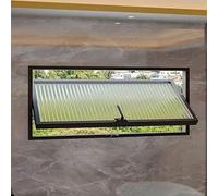 Casement Window Rectangular Pivot Window Basement Window 360° Rotatable Aluminum Alloy Center Pivot Window for Private Ventilation,A02,85x55cm
