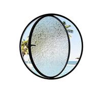 Casement Window Rotating Circular Window Porthole Flush Mount Pivot Casement Windows with Lockable Handle Indoor Ventilation for House Shed(Black,32 in/81.3 cm)