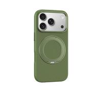 CASEOKO for iPhone 17/16 Pro Max Case,【Tech-Woven Fabric Texture】【Compatible with MagSafe】 Shockproof & Non-Slip Protective Case with 360° Rotating Ring Stand (Green,iPhone 17 Pro)