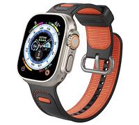 CASEOLOGY by Spigen Athlex Strap Band Compatible with Apple Watch Ultra 49mm, Series 8/7 (45mm), SE2/6/SE/5/4 (44mm) and Series 3/2/1 (42mm), Active Orange, 49mm / 46mm / 45mm / 44mm / 42mm, Casual