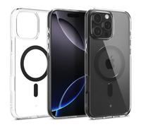 Caseology Capella Mag for iPhone 16 Pro Max Case [Ultra Clear] Magnetic Military Grade Drop Protection Side Grip Patterns Case Cover for iPhone 16 Pro Max - Clear Charcoal