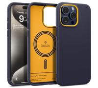 Caseology Nano Pop Mag for iPhone 15 Pro Max Case [Magnetic] [Military Grade Drop Protection] with Side Grip Patterns iPhone 15 Pro Max Case - Blueberry Navy