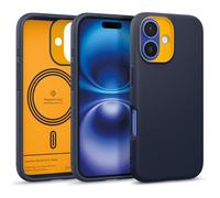 Caseology Nano Pop Mag for iPhone 16 Case [Soft & Dust Free Material] Magnetic Military Grade Drop Protection Side Grip Patterns Case Cover for iPhone 16 - Blueberry Navy