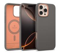 Caseology Nano Pop Mag for iPhone 16 Pro Case [Soft & Dust Free Material] Magnetic Military Grade Drop Protection Side Grip Patterns Case Cover for iPhone 16 Pro - Papaya Grey