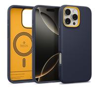 Caseology Nano Pop Mag for iPhone 16 Pro Max Case [Soft & Dust Free Material] Magnetic Military Grade Drop Protection Side Grip Patterns Case Cover for iPhone 16 Pro Max - Blueberry Navy