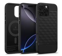 Caseology Parallax Mag for iPhone 16 Pro Case [Ergonomic 3D Hexa Cube] Magnetic Military Grade Drop Protection Case Cover for iPhone 16 Pro - Matte Black