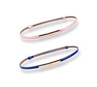 CaserBay Women's Belt Patent Leather Belts Adjustable 22"-36" Skinny Slim Belt Leather Gold Color Buckle Waistband For Dress, 2-pack, Dark-blue & Peach-pink, 22"-36