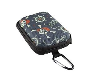caseroxx Blood Glucose Meter Hard Case Suitable for Freestyle Libre 1/2 / Insulinx / 14 Day in Pirate Design Black, Diabetic Storage case