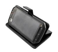 caseroxx Bookstyle-Case for Cat S60, Cover, faux leather, black, Card Slots & Magnetic Closure