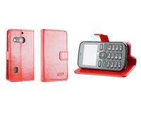 caseroxx Bookstyle-Case for Doro 1880/1881 / 5860, red | Flip-open book case with inner compartments and all-around protection for everyday use, made of faux leather