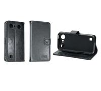 caseroxx Bookstyle-Case for Doro Aurora A10 / A11, black | Flip-open book case with inner compartments and all-around protection for everyday use, made of faux leather