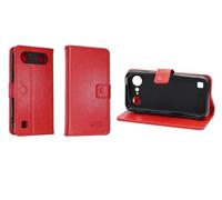 caseroxx Bookstyle-Case for Doro Aurora A10/A11, Cover, faux leather, red, Card Slots & Magnetic Closure