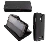 caseroxx Bookstyle-Case for Emporia Smart 4, black | Flip-open book case with inner compartments and all-around protection for everyday use, made of faux leather