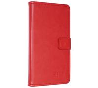 caseroxx Bookstyle-Case for SPC WUUM ONE, red | Flip-open book case with inner compartments and all-around protection for everyday use, made of faux leather