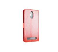caseroxx Bookstyle-Case for SPC Zeus 4G / Zeus 4G Pro, red | Flip-open book case with inner compartments and all-around protection for everyday use, made of faux leather