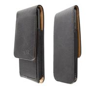 caseroxx Flap Pouch for Doro 8110/ 8110 Plus in black made of genuine leather