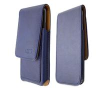 caseroxx Flap Pouch for Xiaomi Redmi Note 9 in blue made of genuine leather