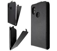 caseroxx Flip Cover for Cat S52 in black made of faux leather