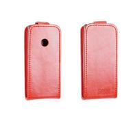 caseroxx Flip Cover for Nokia 105/110 4G (2023, 2024), 105 u.a., red | Flip-open protective case with all-around protection and secure closure, made of faux leather