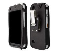 caseroxx leather case for Cat S61 in black, holster witch detachable and swivel belt clip