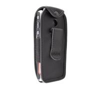 caseroxx Leather-Case with belt clip compatible with Emporia Simplicity (V27) made from genuine leather, Pouch with belt clip and viewing window in black