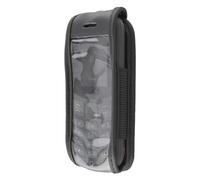 caseroxx Leather-Case with belt clip compatible with Nokia 130 (2017) made from genuine leather, Pouch with belt clip and viewing window in black