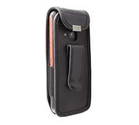 caseroxx Leather-Case with belt clip compatible with Nokia 5310 (2020) made from genuine leather, Pouch with belt clip and viewing window in black