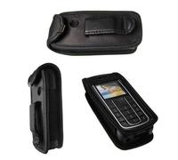 caseroxx Leather-Case with belt clip for Nokia 6230, 6230i in black made of genu