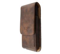 caseroxx Outdoor Case for Wiko Lenny 5 in brown made of genuine leather
