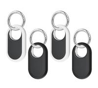 Cases Compatible with Samsung Galaxy Smarttag2, Pack of 4 Silicone Case, Shockproof, Drop-Resistant, Washable, with Key Ring, Anti-Lost Protection, Compatible with Samsung Tag 2