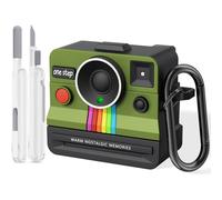 Cases for Apple Airpods 4 Case Cover- VISOOM Anti-Drop Silicone Camera Cover for Airpods 4th Generation Case with Cleaner Kit,Support iwatch and magsafe Charging for Airpod iPod 4 Cases,Green