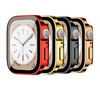 Cases with Screen Protector for Apple Watch Case 40mm 42mm 44mm 41mm 45mm 46mm with Built-in Tempered Glass Film Screen Protector, Hard PC Protective Case Cover for Apple Watch Series 10 9 8 7 6 5 4