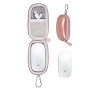 CaseSack Case for Apple Magic Mouse 1 and Magic Mouse 2, Strong Travel Carrying Case, Mesh Accessories Pocket, Detachable Wrist Strap (Rose Gold)
