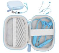 CaseSack case for Beats Flex Wireless Earbuds. Also for Powerbeats High-Performance Wireless Earbuds. (Light Blue)