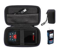 CaseSack Case for BOSCH GLM400CL Blaze Outdoor 400ft Bluetooth Connected Laser Measure (Black with blue zip)
