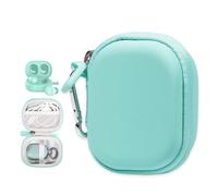 CaseSack Case for JLab Go Air Pop, Air Tones+/ Tones, JBuds Mini True Wireless Earbuds, Compact Organizer for the Charger case and Charger Cord (Mint)