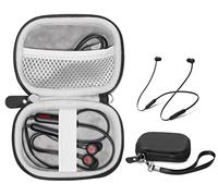 CaseSack Protective Case for Beats Flex Wireless Earbuds In-Ear Headphone Bag Also for Powerbeats High Performance Wireless Earbuds Mesh Pocket (Matte Black)