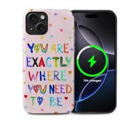 casesok for iPhone 14/13 Case,Compatible with MagSafe,Dual-Layer Hard Shell + Silicone Cover,Full Body Protection Shockproof Case for iPhone 14/13-Self-Love Inspirational Quote