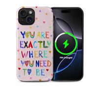 casesok for iPhone 15 Case,Compatible with MagSafe,Dual-Layer Hard Shell + Silicone Cover,Full Body Protection Shockproof Case for iPhone 15-Self-Love Inspirational Quote