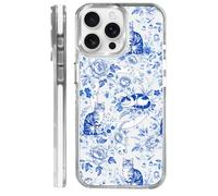 casesok for iPhone 15 Pro Max Case Compatible with Magsafe,Clear Aesthetic Design Cute for Girls Women,Anti-Drop Protective Hard Phone Case for iPhone 15 Pro Max-Vintage Blooms Floral Cat Blue