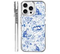 casesok for iPhone 16 Pro Max Case Compatible with Magsafe,Clear Aesthetic Design Cute for Girls Women,Anti-Drop Protective Hard Phone Case for iPhone 16 Pro Max-Vintage Blooms Floral Cat Blue