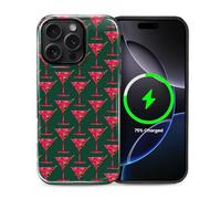 casesok for iPhone 16 Pro Max Case,Compatible with MagSafe,Dual-Layer Hard Shell + Silicone Cover,Full Body Protection Shockproof Case for iPhone 16 Pro Max-Cocktail Martini Girly Drink