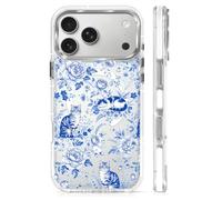 casesok for iPhone 17 Pro Max Case Compatible with Magsafe,Clear Aesthetic Design Cute for Girls Women,Anti-Drop Protective Hard Phone Case for iPhone 17 Pro Max-Vintage Blooms Floral Cat Blue