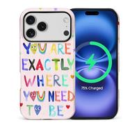 casesok for Phone 7 Pro Case,Compatible with MagSafe,Dual-Layer Hard Shell + Silicone Cover,Full Body Protection Shockproof Case for Phone 7 Pro-Self-Love Inspirational Quote