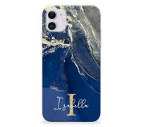 CaseStone Personalised Phone Cases fit Apple iPhone 11 - Custom Design Made in UK Clear Soft Silicone Named Pastel Case Cover - Great Gifts for Significant dates & Marble Print Name 2
