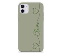 CaseStone Personalised Phone Cases fit Apple iPhone 13 - Custom Design Made in UK Clear Soft Silicone Named Pastel Case Cover - Great Gifts for Significant dates & Glitter Hearts Names 4