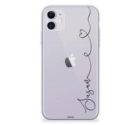 CaseStone Personalised Phone Cases fit Apple iPhone 15 Pro - Custom Design Made in UK Clear Soft Silicone Named Pastel Case Cover - Great Gifts for Significant dates & Clear transparent names 2