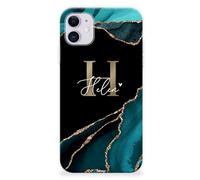 CaseStone Personalised Phone Cases fit Apple iPhone X/XS - Custom Design Made in UK Clear Soft Silicone Named Pastel Case Cover - Great Gifts for Significant dates & Marble Golden Name 1