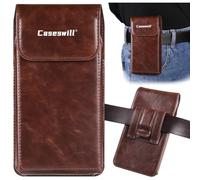 Caseswill For Honor X5c Plus / X5c / X7d / 400 200 Smart/Play 10 / 10T / 9T / 70m Plus / 70 Plus / 60 Plus / X7C / X9C Smart / X60 Case Premium Leather Phone Pouch with Belt Clip Holster (Coffee)